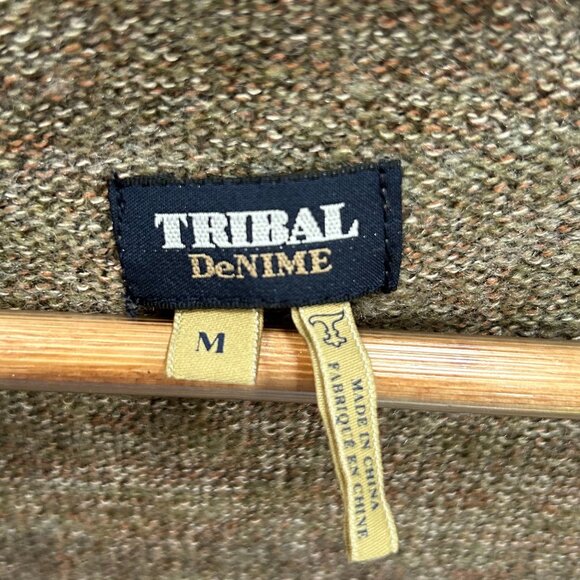 TRIBAL DeNIME Sleeveless Open Boho Cascade Cardigan Sweater Vest - Picture 5 of 8